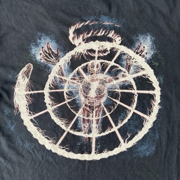 Vintage Tool Shirt Black Spiral Graphic Rock Band Tee 2000s Concert - Picture 5 of 9